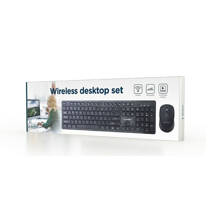 GEMBIRD KBS-WCH-04 Clavier et souris sans fil Noir QWERTY GEMBIRD KBS-WCH-04 Clavier et souris sans fil Noir QWERTY