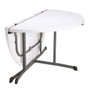 Color Baby - Table ronde pliable en deux Lifetime D152 cm - Modèles assortis en plastique et acier