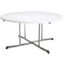 Color Baby - Table ronde pliable en deux Lifetime D152 cm - Modèles assortis en plastique et acier