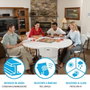Color Baby - Table ronde pliable en deux Lifetime D152 cm - Modèles assortis en plastique et acier
