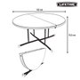 Color Baby - Table ronde pliable en deux Lifetime D152 cm - Modèles assortis en plastique et acier