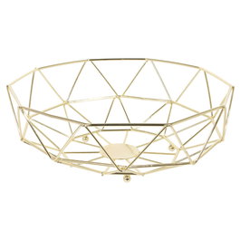 Home Deco Factory Cesta Alambre Dorada