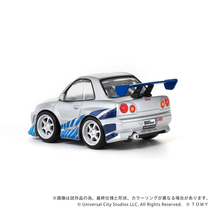 Takara Tomy Fast & Furious véhicule avec minifigurine Q-Village Nissan Skyline GT-R (R34)