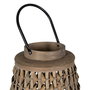 Lanterne Gris Bambou Verre 38 x 38 x 57 cm