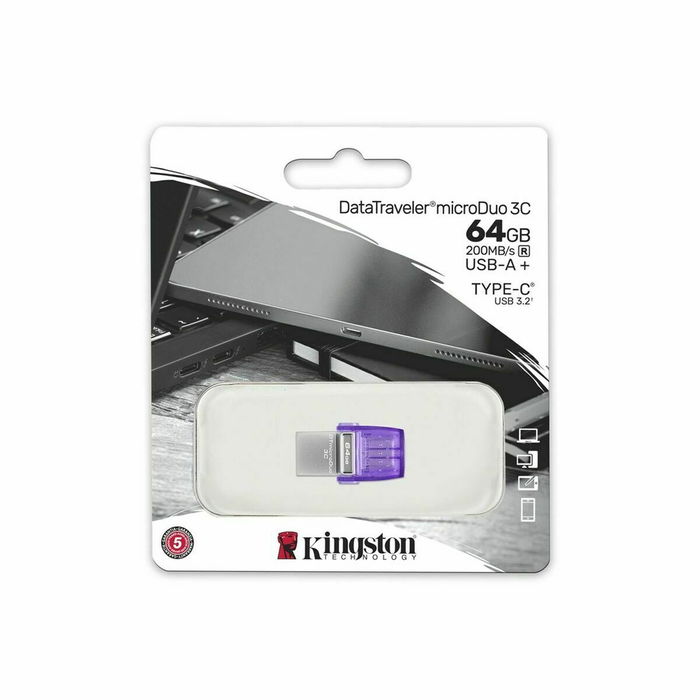 Clé USB Kingston microDuo 3C Violet Pourpre 64 GB