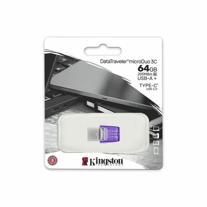 Clé USB Kingston microDuo 3C Violet Pourpre 64 GB