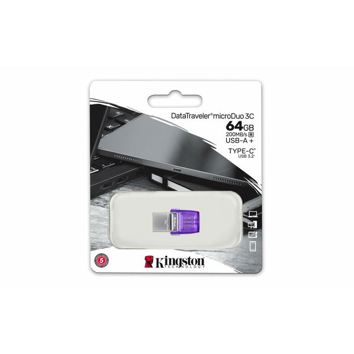 Clé USB Kingston microDuo 3C Violet Pourpre 64 GB