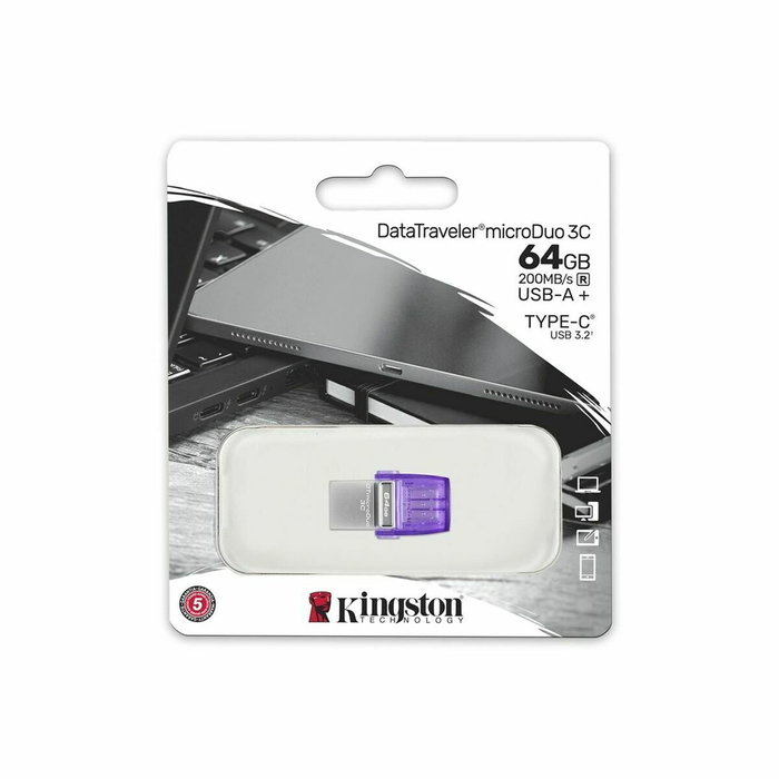 Clé USB Kingston microDuo 3C Violet Pourpre 64 GB