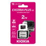 Kioxia Exceria Plus G2 Carte Mémoire MicroSDXC 2TB UHS-I U3 V30 A1 + Adaptateur Noir