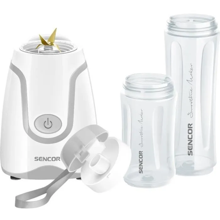 Sencor SBL 2210WH - Blender Smoothie Individuel Blanc avec 2 Gourdes Sencor SBL 2210WH - Blender Smoothie Individuel Blanc avec 2 Gourdes