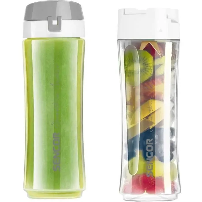Sencor SBL 2210WH - Blender Smoothie Individuel Blanc avec 2 Gourdes Sencor SBL 2210WH - Blender Smoothie Individuel Blanc avec 2 Gourdes