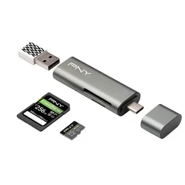 PNY R-TC-UA-3N1E01-RB Lecteur de carte flash USB 3.1 et USB-C Design compact Connexion rapide