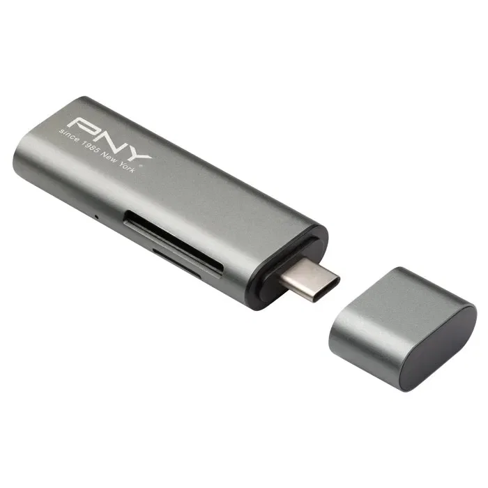 PNY R-TC-UA-3N1E01-RB Lecteur de carte flash USB 3.1 et USB-C Design compact Connexion rapide