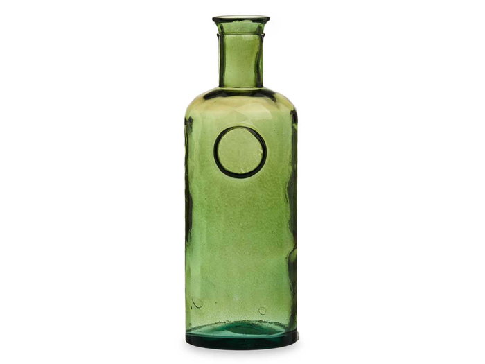 Giftdecor Bouteille Décorative en Verre Stamp 35 cm Vert (Set de 6)