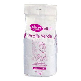 El Granero Argile Verte 1Kg - Cataplasmes et Masques Visage