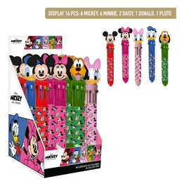Cerdá Présentoir de 16 stylos à bille 10 couleurs Disney