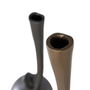 GINER Y COLOMER - Lot de 2 vases en aluminium doré et noir - Grand: 78x20x20 cm, Petit: 68x20x20 cm - Décoration intérieure