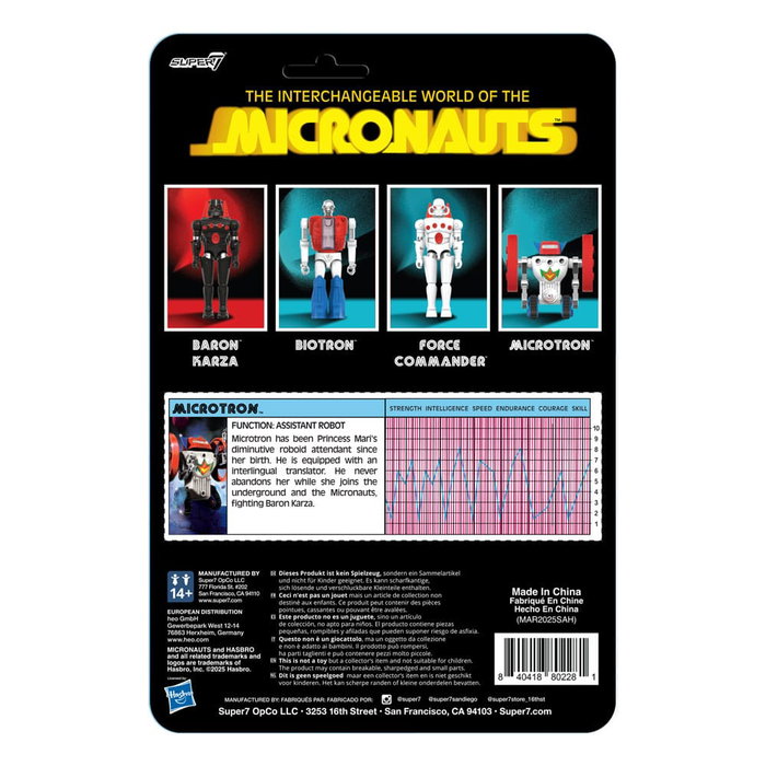 Super7 Micronauts ReAction+ Microtron figurine de 9 cm