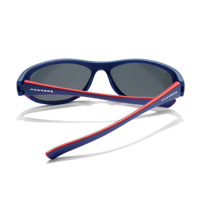 Hawkers RAVE KIDS Lunettes de Soleil Enfants Bleu Monture Bleu, Verre Rouge Filtre UV C3 Classiques Rectangulaires Unisexe