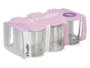 Vivalto Lot de 6 verres Puntos Nilo 265 ml en verre transparent 26,2 x 9 x 16 cm (Set de 8)