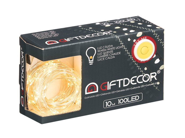 GIFTDECOR Tira LED 10,4 m Blanc chaud