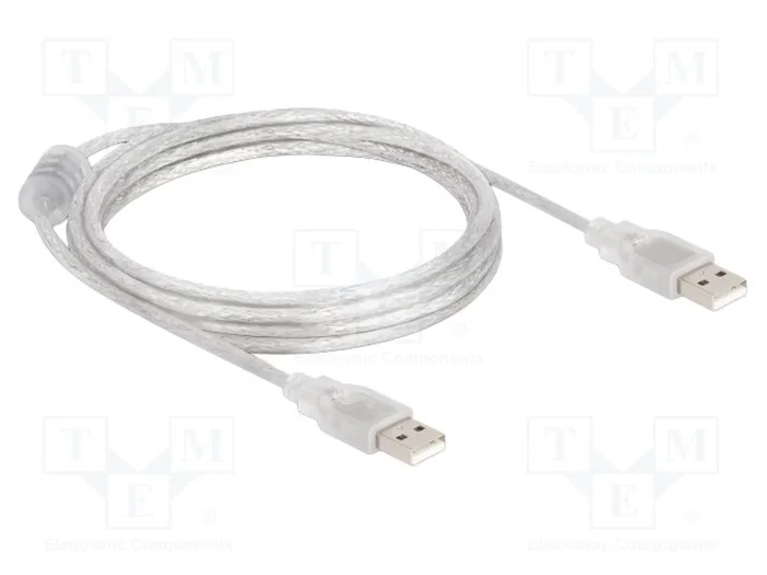 DELOCK Câble USB 2.0 de deux côtés, 2m, transparent DELOCK Câble USB 2.0 de deux côtés, 2m, transparent