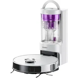 EUREKA E20 Plus - Aspirateur Robot Laveur Autovidant avec Station Transparente, 8000 Pa, Navigation IA 3D DuoDetect, Contrôle Vocal, 180 min Autonomie, pour Maison jusqu'à 300 m²