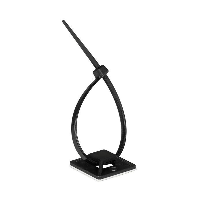 ProXtend Clips de gestion de câbles auto-adhésifs 25mm x 25mm Noir (50 pièces)