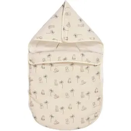 Candide - Nid d'ange pour bébé imprimé tigre, 70 cm, taille 0-3 mois, en lange doux, avec capuche intégrée et ouvertures auto pour siège auto