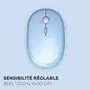 Mobility Lab Ensemble clavier et souris sans fil Pure Color avec pavé numérique intégré et raccourcis multimédias, bleu