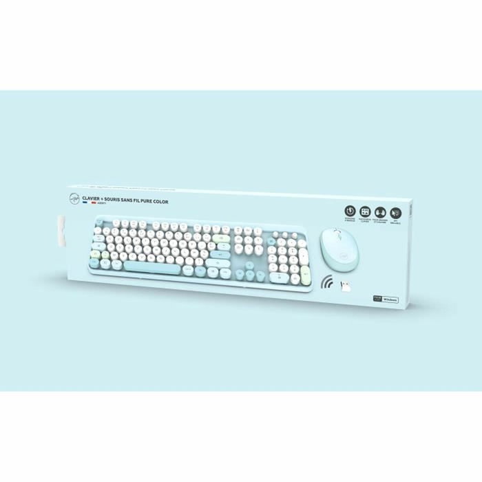 Mobility Lab Pure Color Ensemble clavier et souris Bleu AZERTY Mobility Lab Pure Color Ensemble clavier et souris Bleu AZERTY