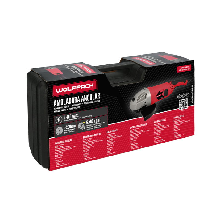 WOLFPACK LINEA PROFESIONAL Amoladora 2400W 230mm avec mallette