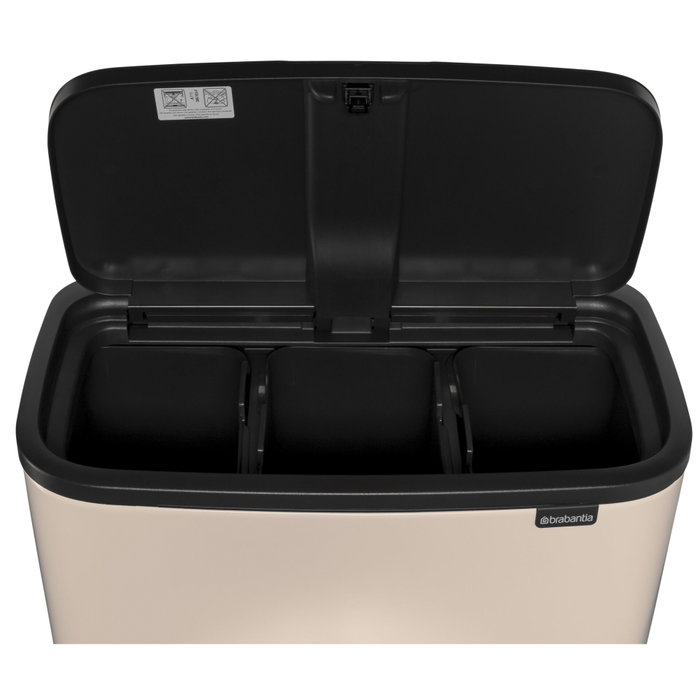 Brabantia Bo Touch Bin 3 x 11 L Soft Beige