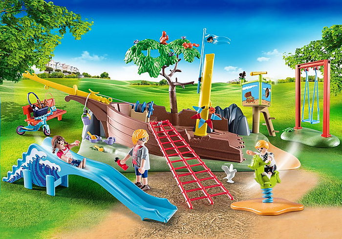 Playmobil 70741 City Life Parc Aventures avec Bateau Coulé, Balançoire et Accessoires, Jeu de Construction Playmobil 70741 City Life Parc Aventures avec Bateau Coulé, Balançoire et Accessoires, Jeu de Construction