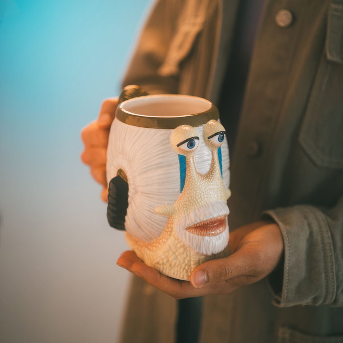 One Piece - Jarre décorative Den Den Mushi 800 ml en dolomite - Peinture à la main - Décoration en relief brillant