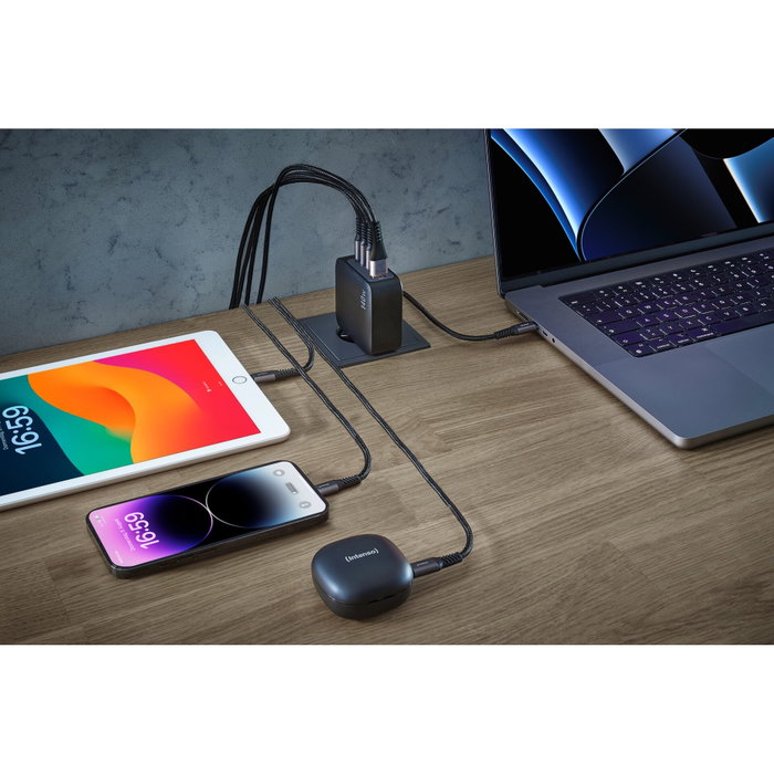 Intenso Kit Chargeur Mural GaN W140A3C avec Câble USB-C