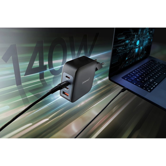 Intenso Kit Chargeur Mural GaN W140A3C avec Câble USB-C