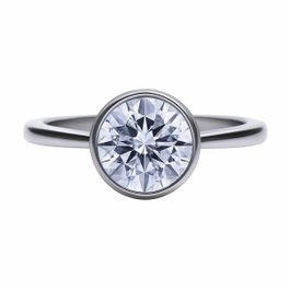 Diamonfire Anneau en Argent avec Zirconia 8mm