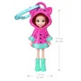 Polly Pocket - Porte-clés poupée fruitée mini avec sweat à capuche oversize - 7,6 cm