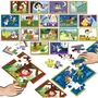 Educa Puzzle Battle Jr Contes - 16 puzzles sur le thème des contes classiques - Jeu pour enfants pour stimuler l'imagination