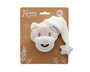 KioKids Mordedor Peluche Osito Con Gorro - Ourson Doudou en Peluche avec Mordedor pour Bébé, Soulage Douleur Dentaire, Multitextures, Collection Dolci Amici, Beige, 0+ Mois