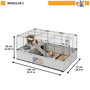 Cage Ferplast Métal Plastique recyclé 109 x 72 x 56 cm