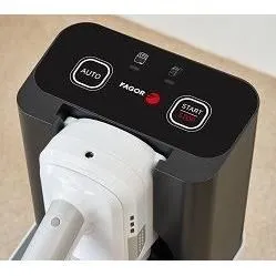Fagor Aspirateur Balai Sans Fil 2 en 1 FG6415 - 300 W, Base Auto-Nettoyante, Tube Flexible, 3 Vitesses, Autonomie 60 Min