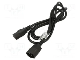 AKYGA Câble d'alimentation H03VV-H 1,8m IEC C13 femelle vers IEC C14 mâle