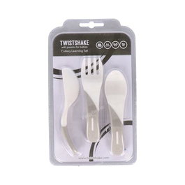 TWISTSHAKE Cubiertos d'apprentissage +6 M Blanc