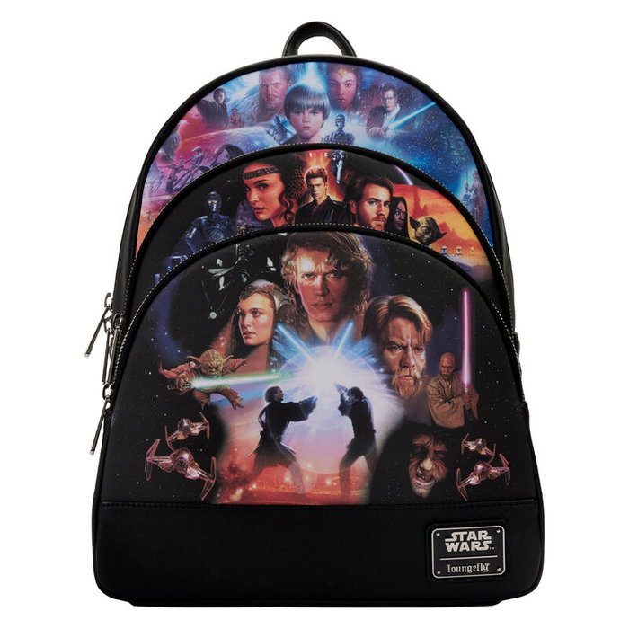 Loungefly Mini Sac à Dos Star Wars Trilogie des Prequels Loungefly Mini Sac à Dos Star Wars Trilogie des Prequels