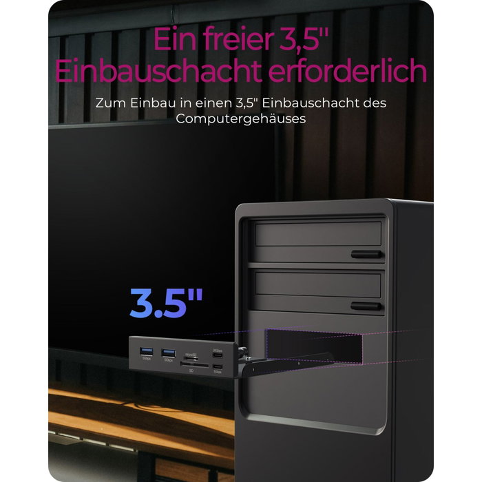 Icy IB-HUB1419-i3 Panneau avant pour baie 3,5 pouces