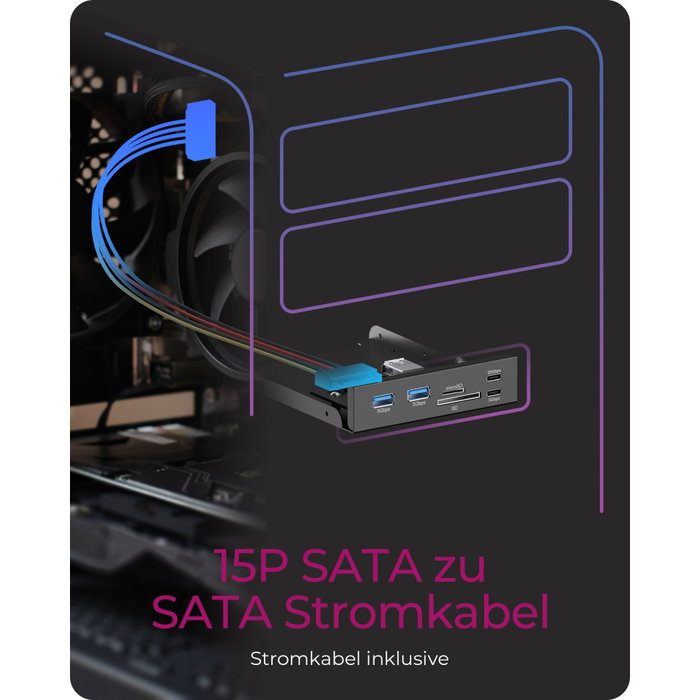 Icy IB-HUB1419-i3 Panneau avant pour baie 3,5 pouces