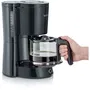 Severin Cafetière Filtre KA4815 1,4 L (10 tasses) - Noir - 1000 W - Système anti-gouttes - Porte-filtre lavable au lave-vaisselle