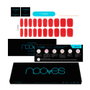 Nooves Film Gel pour Ongles Rouge Cramoisi Premium Luxe Solide - 20 unités